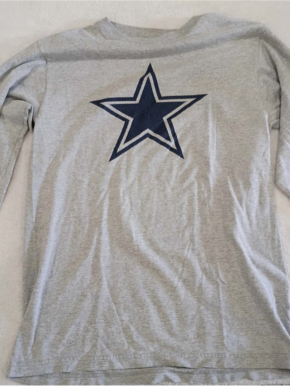 Dallas Cowboys Authentic Grey Long Sleeve Shirt Size S
